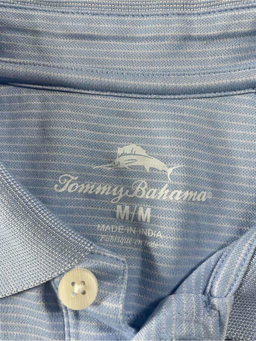 Tommy Bahama Light Blue Men's Polo Shirt - Picture 3 of 10